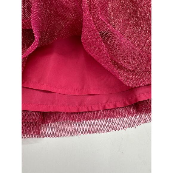 NWTS Girls Gap Kids Pink Shimmer Layered Skirt Size XL 12 - Picture 3 of 12